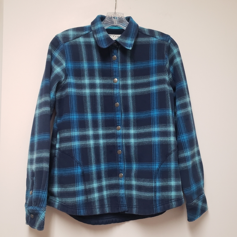 Orvis Fleece Lined Flannel Shacket Women's Size Small